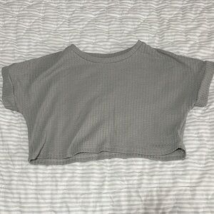 Gray Cropped T-Shirt